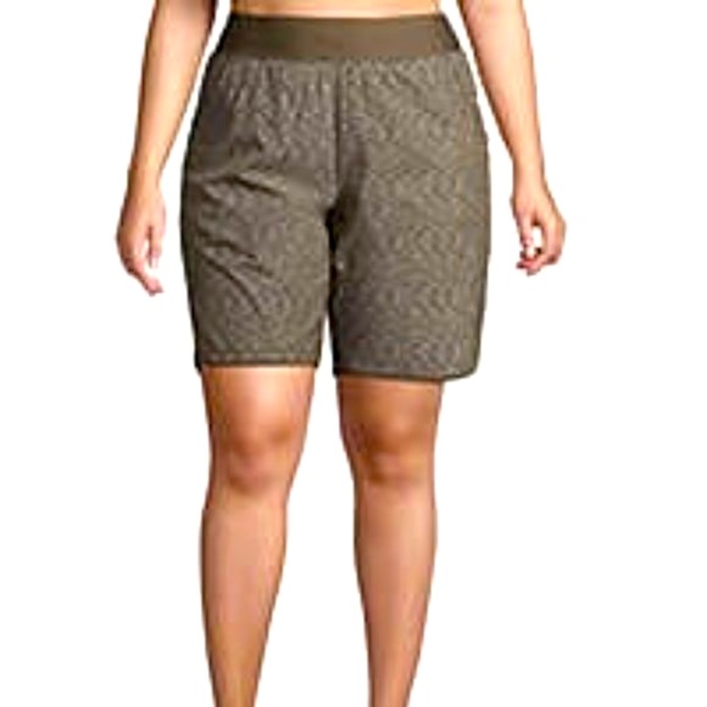 Lands' End Women's Olive Green Swim Shorts
